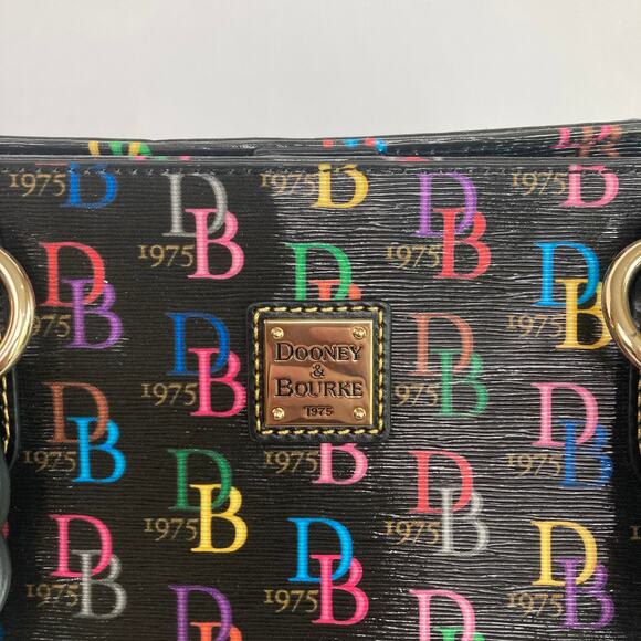 Dooney & Bourke Multi Color Monogram DB75 Nelly Tote Shoulder Bag - Picture 3 of 14